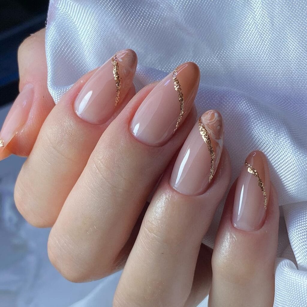 Almond nail design
