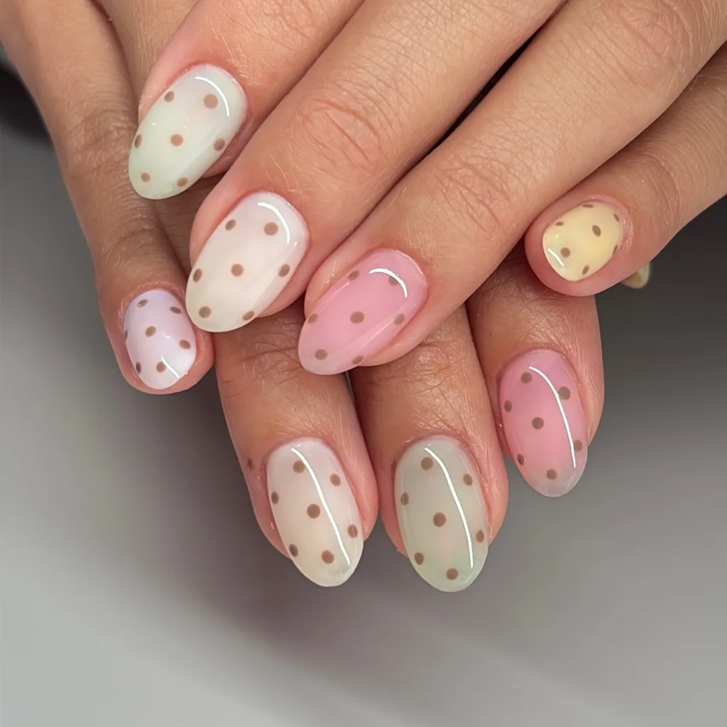 polka dot nail